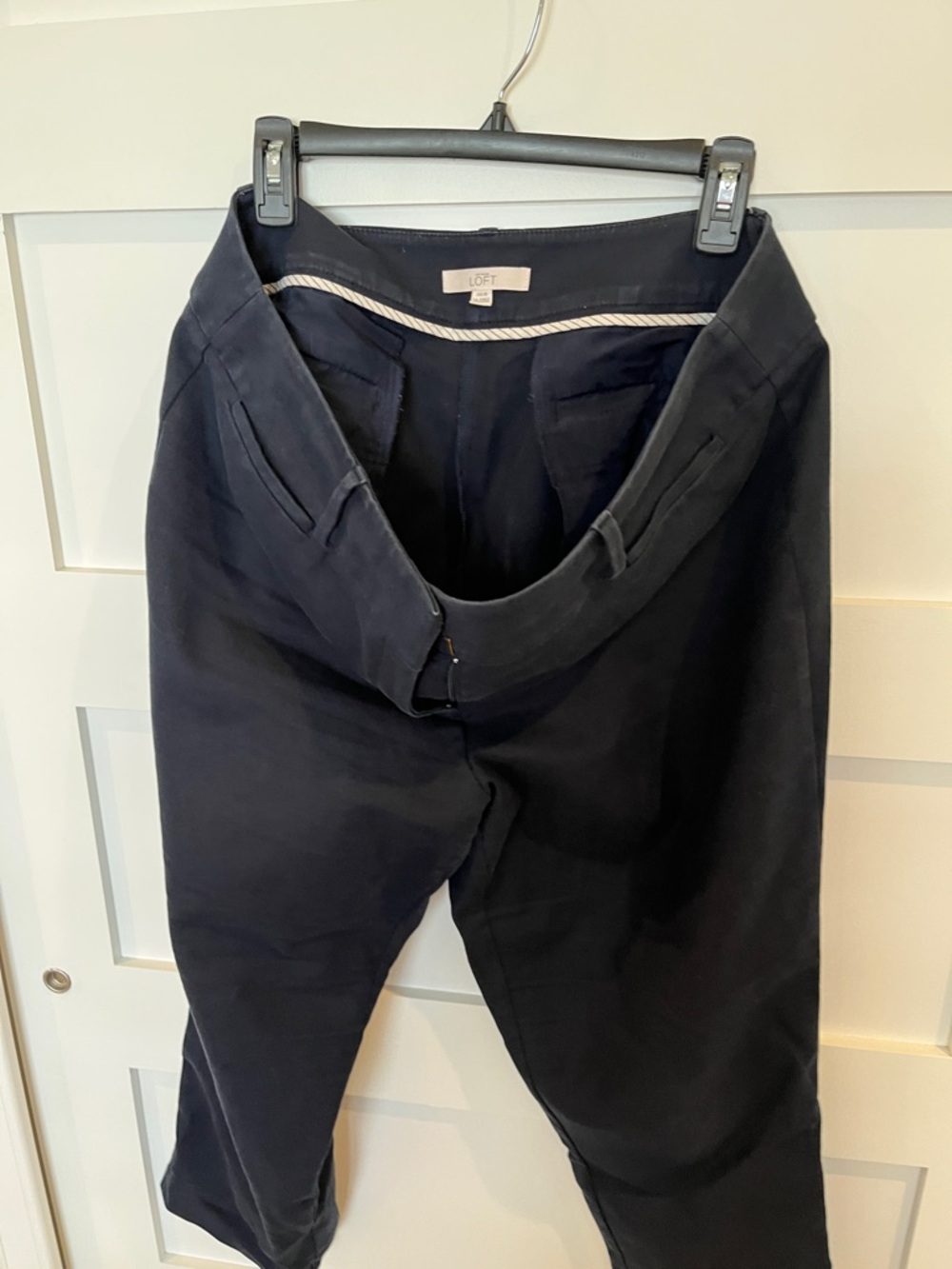 LOFTDark Navy Chinos - Straight Fit